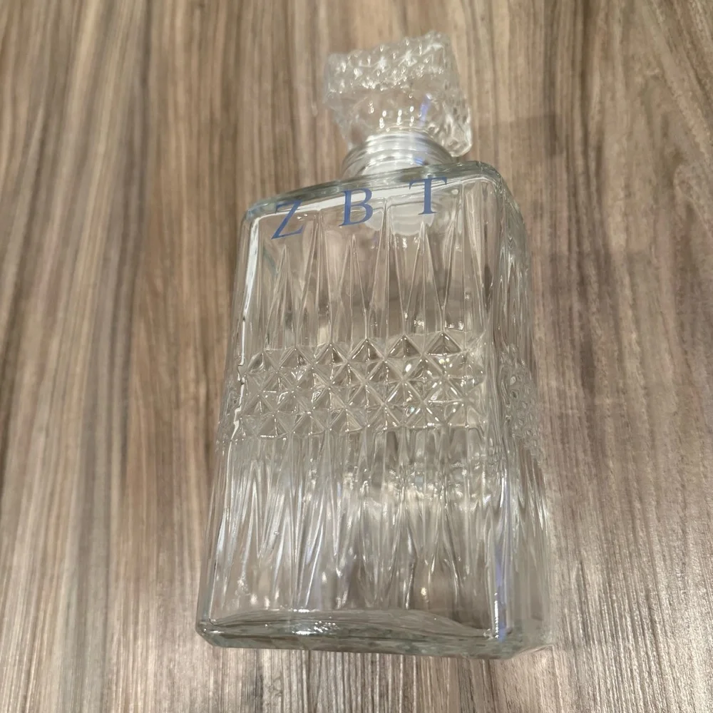 Crystal Decanter - Clear with ZBT Letters